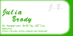 julia brody business card